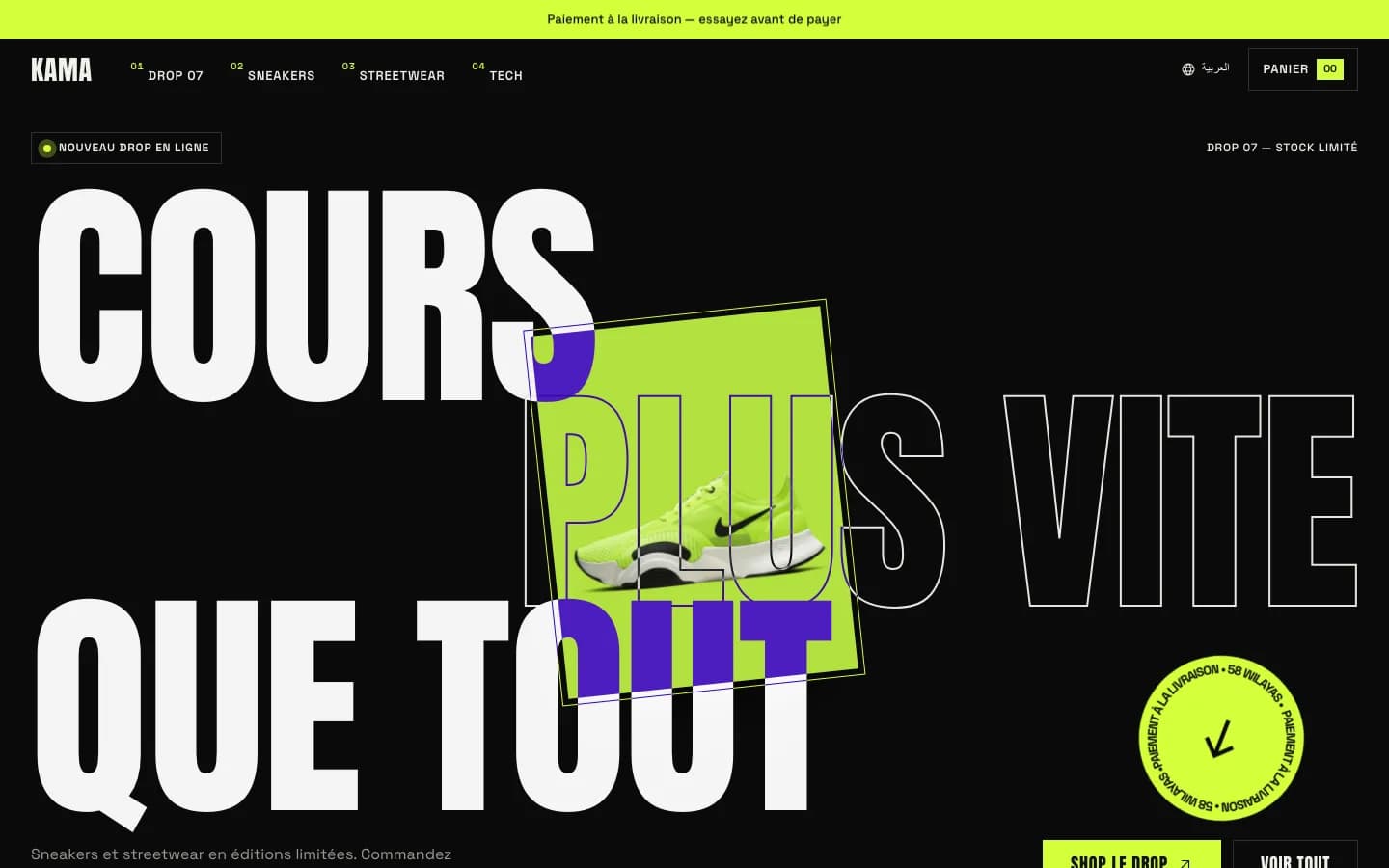 Démo du thème Volt sur ordinateur
